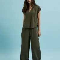 Women's summer trousers MOODO - khaki