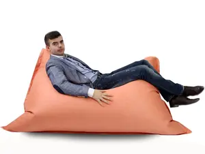 Sedací vak vankúš oranžový semišový EMI