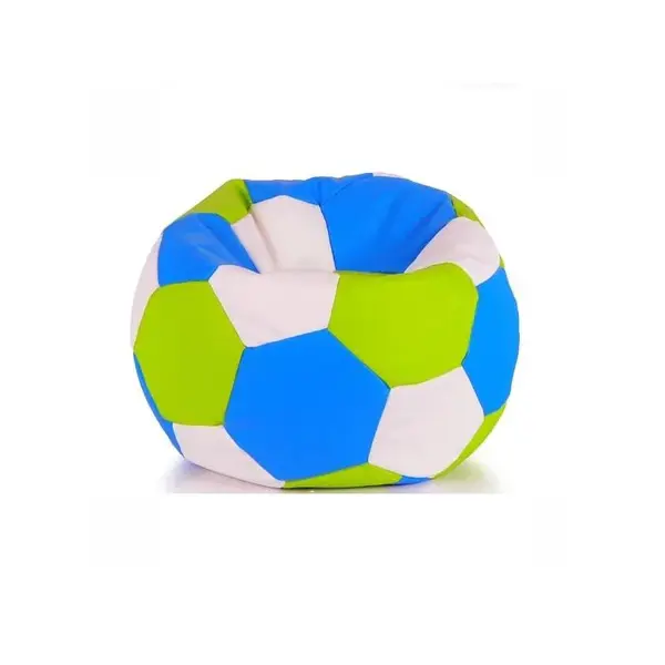 Sedací vak lopta 100x100 cm bielo-modro-zelená