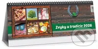 Stolový kalendár Zvyky a tradície 2026 (2-týždenný, riadkový)