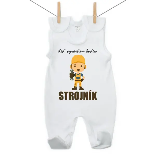 Boodyy Dupačky Keď vyrastiem budem strojník 80 (9-12 mesiacov)