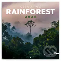 NOTIQUE Nástenný poznámkový kalendár Amazing Rainforest (Dažďové pralesy) 2026