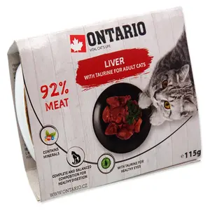 ONTARIO Vanička s pečeňou a taurínom pre mačky 115 g
