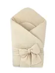 Elegantná mušelínová zavinovačka s viazaním Nature, 75x75 cm, béžová