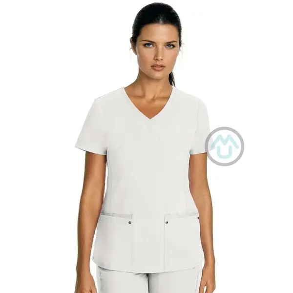 Dámska blúza JULIET s elastickými pásmi na bokoch - biela XS