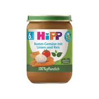 Hipp BIO Zelenina s červenou čočkou a rýží 190 g
