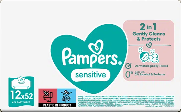 Pampers Baby wipes SENSITIVE 12X52KS