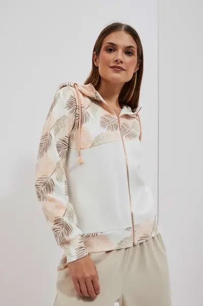 Marisse Women's Sweatshirt L-Bl-4004 Off White