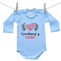 Boodyy Body s dlhým rukávom (modré) Vyrobený z lásky 80 (9-12 mesiacov)