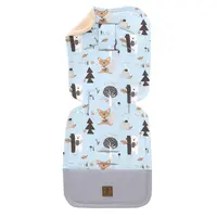 Vložka do kočíka prešívaný Velvet - Zvieratká modrá, piesková