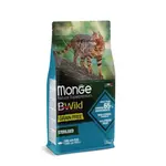MONGE BWild Cat Grain free Sterilised 1,5kg bezobilninové kompletné krmivo pre sterilizované dospelé mačky s tuniakom a hráškom