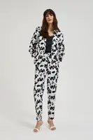 Marisse Women's Trousers L-Sp-4312 Black_White