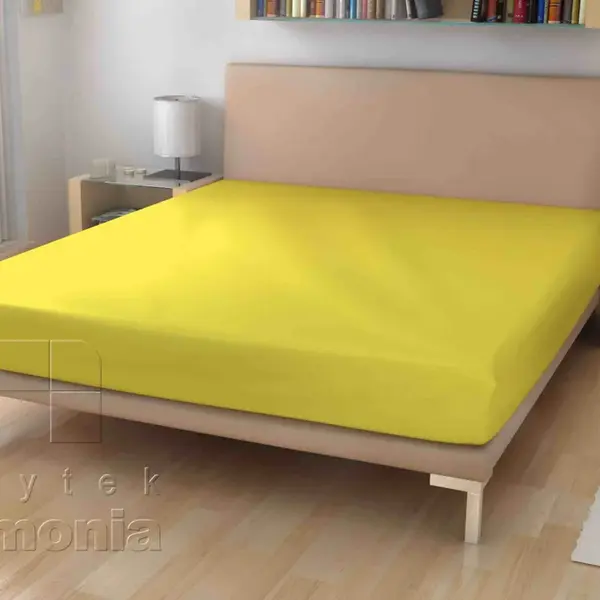55-jersey prostěradlo - žluté - 200 x 220 cm