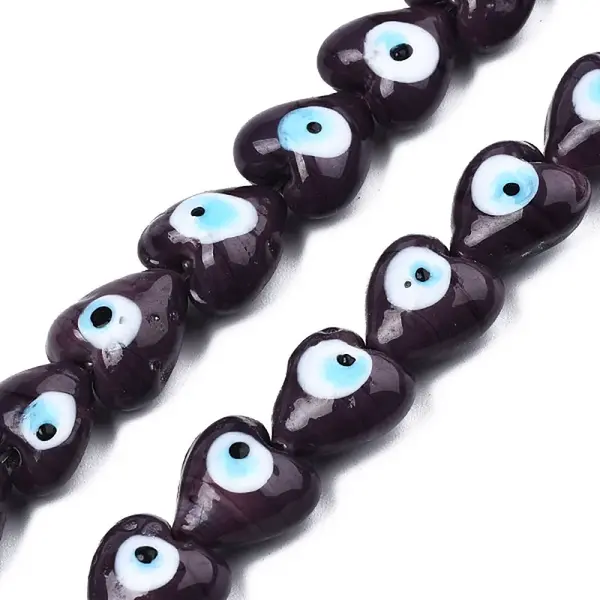 Handmade Evil Eye Lampwork Beads Strands