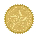 Plastic Self Adhesive Gold Foil Embossed Stickers