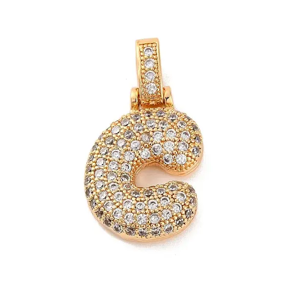 Brass Micro Pave Cubic Zirconia Pendants