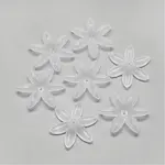 6-Petal Transparent Acrylic Bead Caps