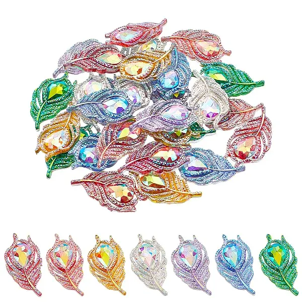 35Pcs 7 Colors Resin Cabochons