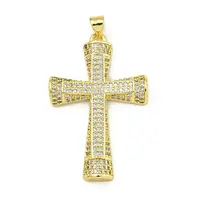 Rack Plating Brass Pave Cubic Zirconia Pendants