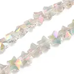 Electroplate Transparent Glass Beads Strands