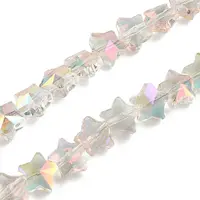 Electroplate Transparent Glass Beads Strands