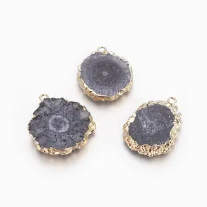 Natural Dyed Quartz Pendants