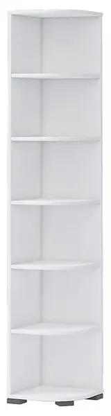 Rohový policový regál sloane - bílá