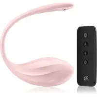 Satisfyer Ribbed Petal Connect App vibrační vajíčko Pink 23 cm