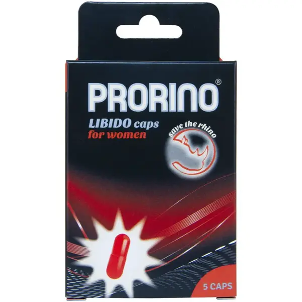 PRORINO Premium Libido Caps kapsle pro podporu zvýšení sexuální touhy pro ženy 5 cps