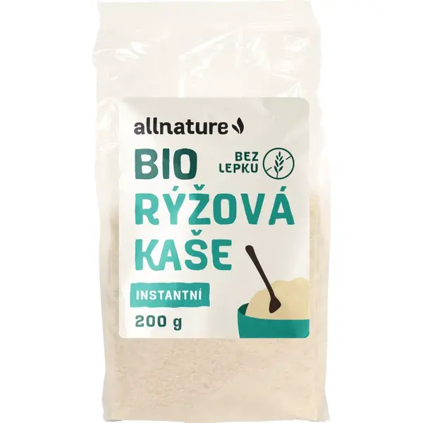 Allnature Rýžová kaše BIO instantní kaše bez lepku 200 g