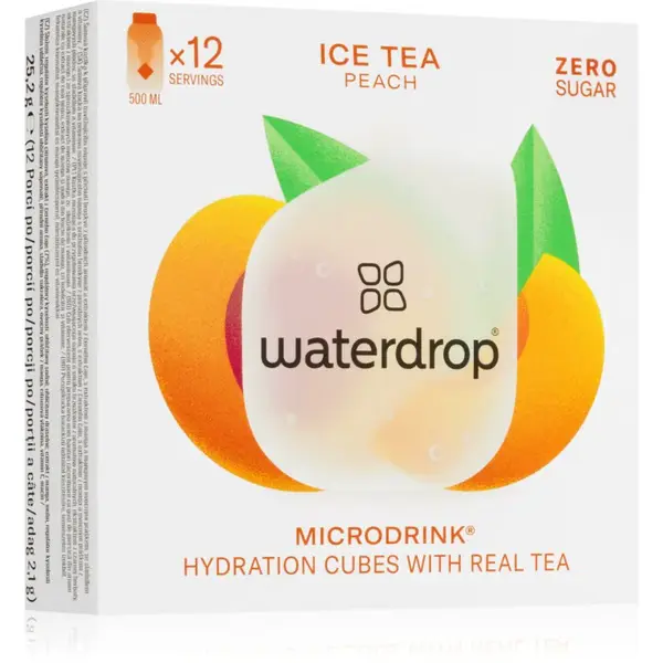 Waterdrop Microdrink Ice Tea nápoj s vitamínom C a B3 príchuť Peach 12 ks