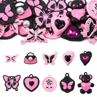 20Pcs 10 Style Spray Painted Alloy Pendants