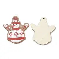 Single Face Christmas Printed Wood Big Pendants
