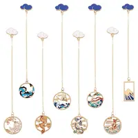 8Pcs 8 Style Zinc Alloy Bookmark for Reader