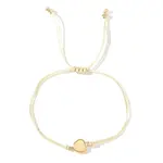 Elegant Golden Edge Glass Link Bracelets for Girlfriend and Family