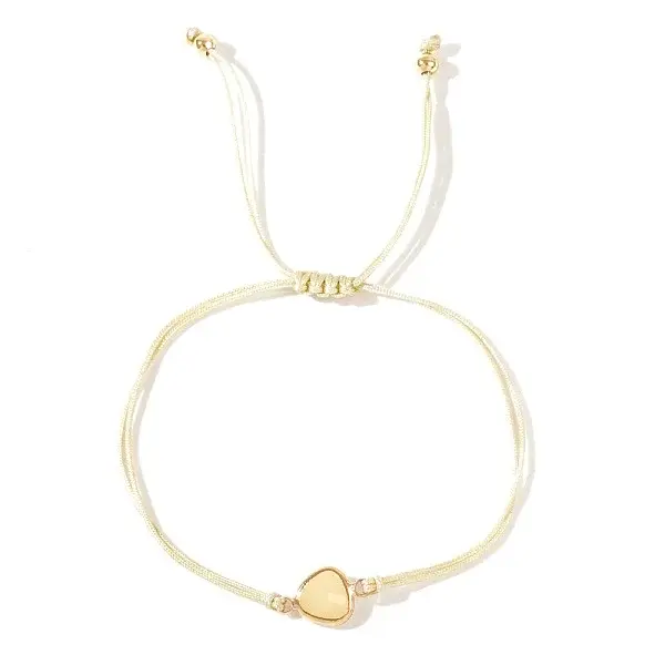 Elegant Golden Edge Glass Link Bracelets for Girlfriend and Family