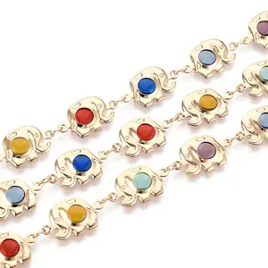 Handmade Brass Elephant Link Chains