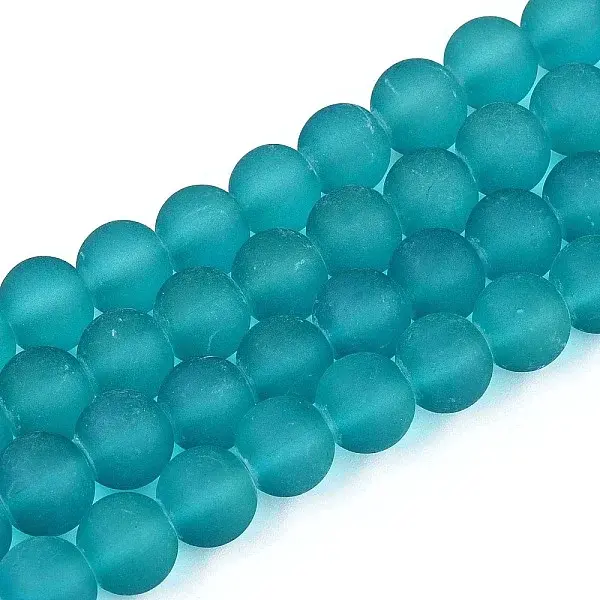 Baking Painted Transparent Glass Bead Strands