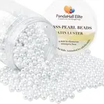 4mm Tiny Satin Luster White Glass Pearl Round Beads for Jewelry Making