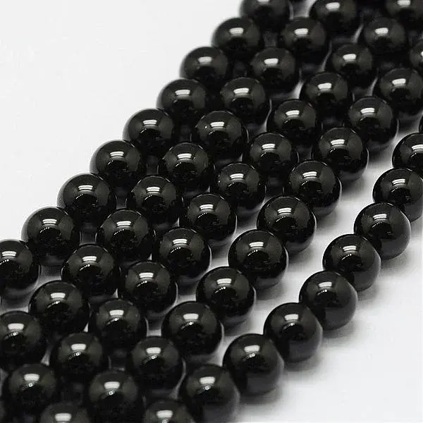 Natural Black Onyx Beads Strands