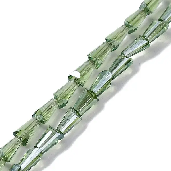 Transparent Electroplate Glass Beads Strands
