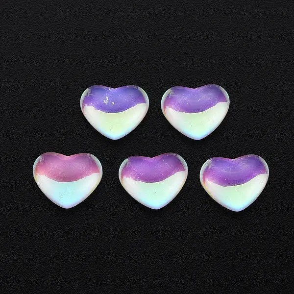 Translucent Electroplated Glass Cabochons
