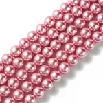 Eco-Friendly Dyed Glass Pearl Round Beads Strands