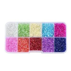 10 Grid Transparent Glass Bubble Beads