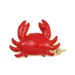 Brass Red Enamel Pendants