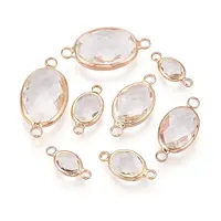 Brass with Glass Links/Connector Charms