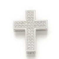 Brass Micro Pave Cubic Zirconia Pendants