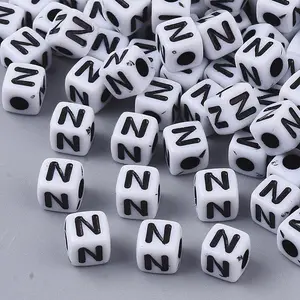White Opaque Acrylic Beads