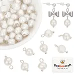 40Pcs Natural Cultured Freshwater Pearl Oval Charms