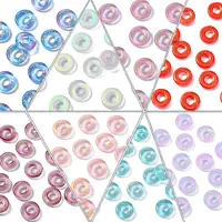 160Pcs 8 Colors Handmade Luminous & Gold Foil Lampwork Beads